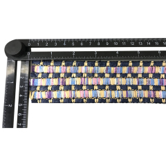 Custom new vamp accessories PP grass woven PU hand nailed beads female sandal face semi-finished accessories wholesale processing