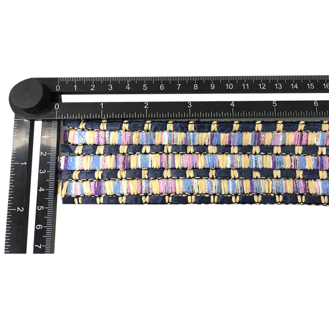 Custom new vamp accessories PP grass woven PU hand nailed beads female sandal face semi-finished accessories wholesale processing