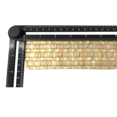 Custom new vamp accessories PP grass woven PU hand nailed beads female sandal face semi-finished accessories wholesale processing