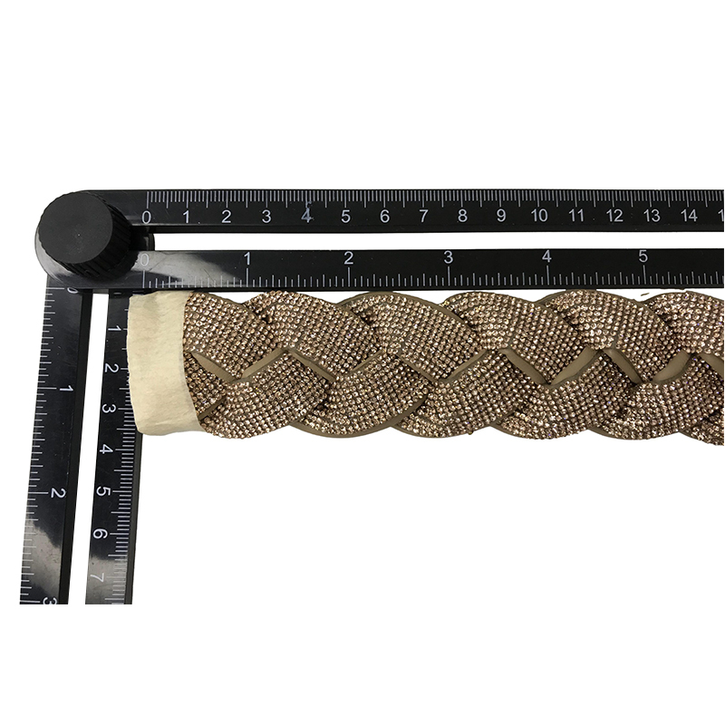 Custom new vamp accessories PU draw rope braided hand nailed bead female sandal face semi-finished accessories wholesale processing