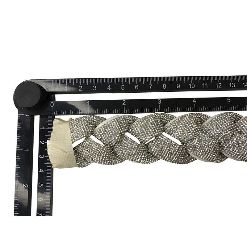 Custom new vamp accessories PU draw rope braided hand nailed bead female sandal face semi-finished accessories wholesale processing