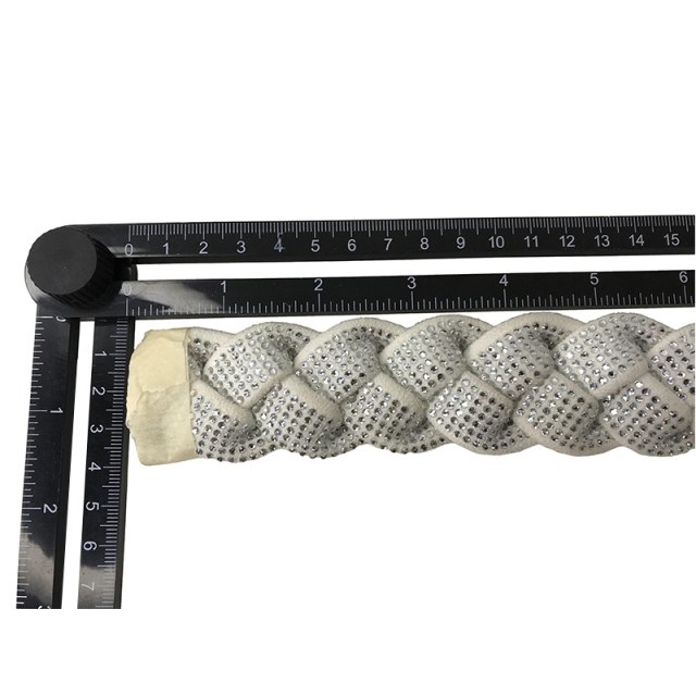 Custom new vamp accessories PU draw rope braided hand nailed bead female sandal face semi-finished accessories wholesale processing