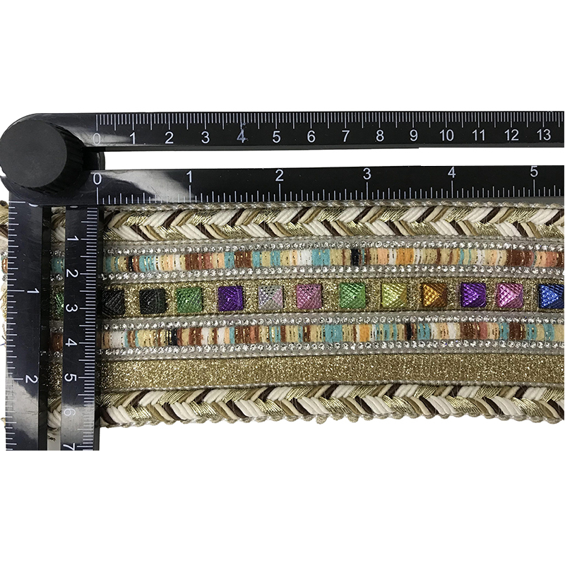 Custom new vamp accessories PU draw rope braided hand nailed bead female sandal face semi-finished accessories wholesale processing