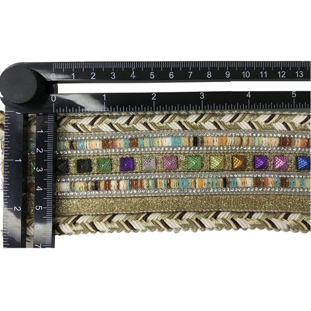 Custom new vamp accessories PU draw rope braided hand nailed bead female sandal face semi-finished accessories wholesale processing