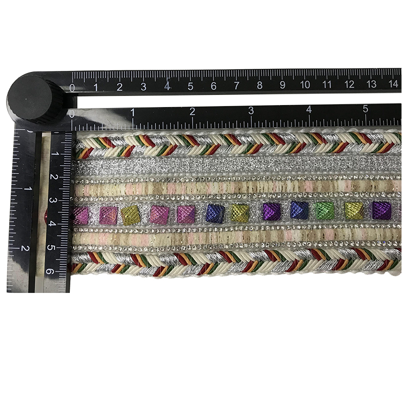 Custom new vamp accessories PU draw rope braided hand nailed bead female sandal face semi-finished accessories wholesale processing