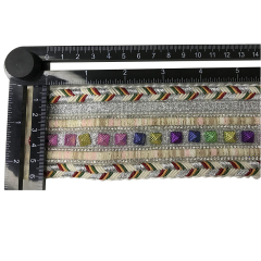 Custom new vamp accessories PU draw rope braided hand nailed bead female sandal face semi-finished accessories wholesale processing