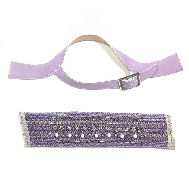 Custom new vamp accessories PP grass woven PU hand nailed beads female sandal face semi-finished accessories wholesale processing