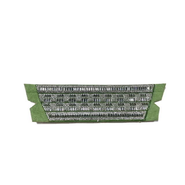 Custom new vamp accessories PP grass woven PU hand nailed beads female sandal face semi-finished accessories wholesale processing