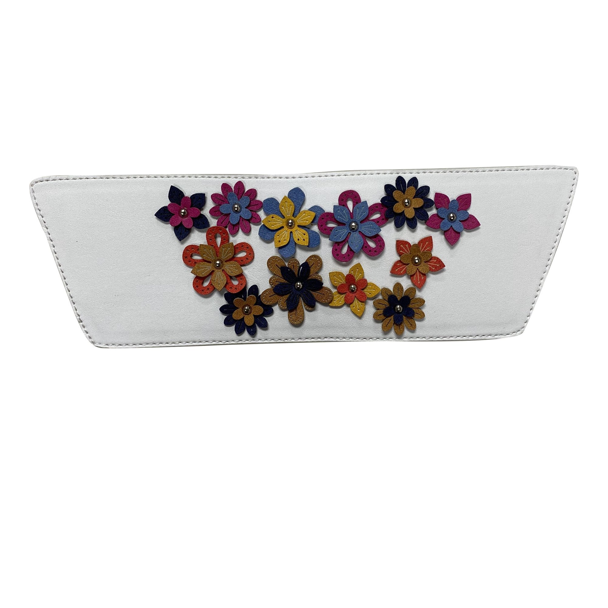 Custom new vamp accessories PP grass woven PU hand nailed beads female sandal face semi-finished accessories wholesale processing