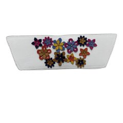 Custom new vamp accessories PP grass woven PU hand nailed beads female sandal face semi-finished accessories wholesale processing