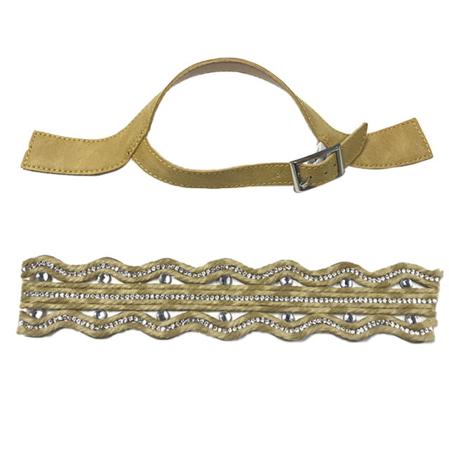 Custom new vamp accessories PP grass woven PU hand nailed beads female sandal face semi-finished accessories wholesale processing