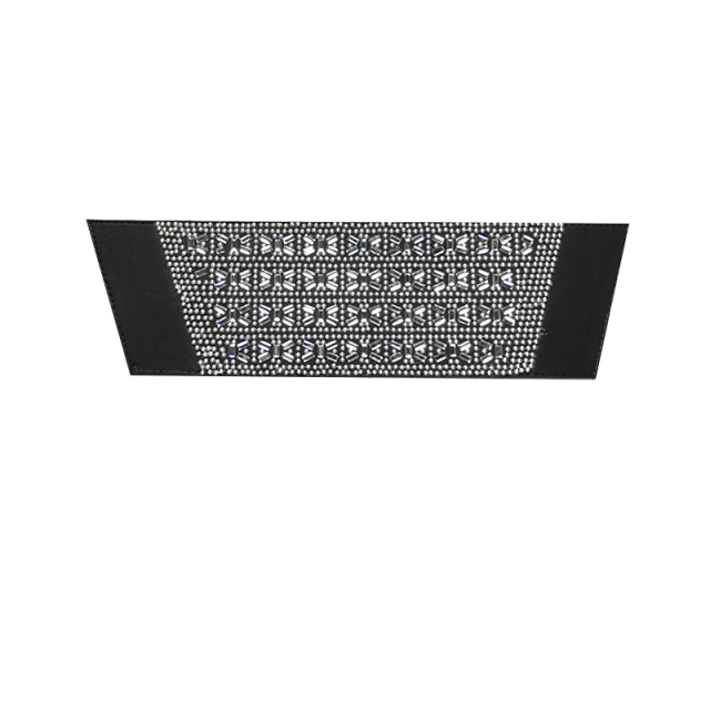 Custom vamp jewelry PU flannel laser hot drill hand nailed bead female sandal face semi-finished processing accessories wholesale
