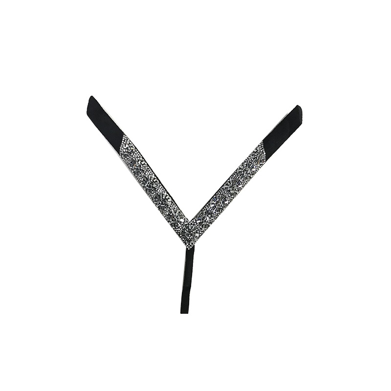 Custom vamp jewelry PU flannel laser hot drill hand nailed bead female sandal face semi-finished processing accessories wholesale