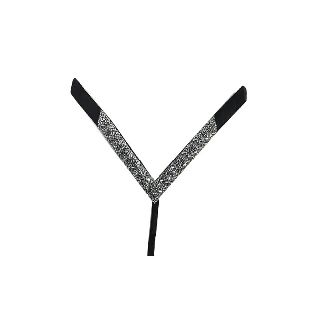Custom vamp jewelry PU flannel laser hot drill hand nailed bead female sandal face semi-finished processing accessories wholesale