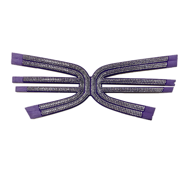 Custom vamp accessories PU chain back glue hot drill manual point drill female sandal face semi-finished accessories wholesale processing