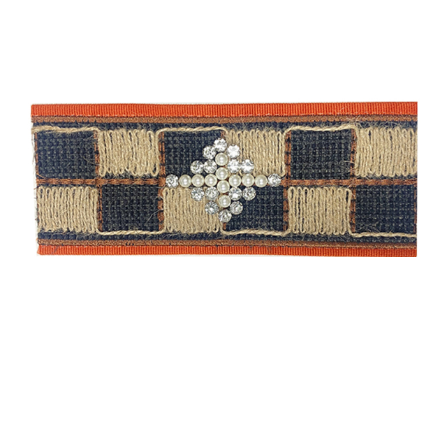 Custom new vamp accessories twine braided PU hand nailed beads female sandal face semi-finished accessories wholesale processing