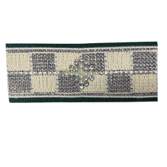 Custom new vamp accessories twine braided PU hand nailed beads female sandal face semi-finished accessories wholesale processing