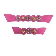 Custom new vamp accessories PP straw twine braided hand nailed beads female sandal face semi-finished accessories wholesale processing