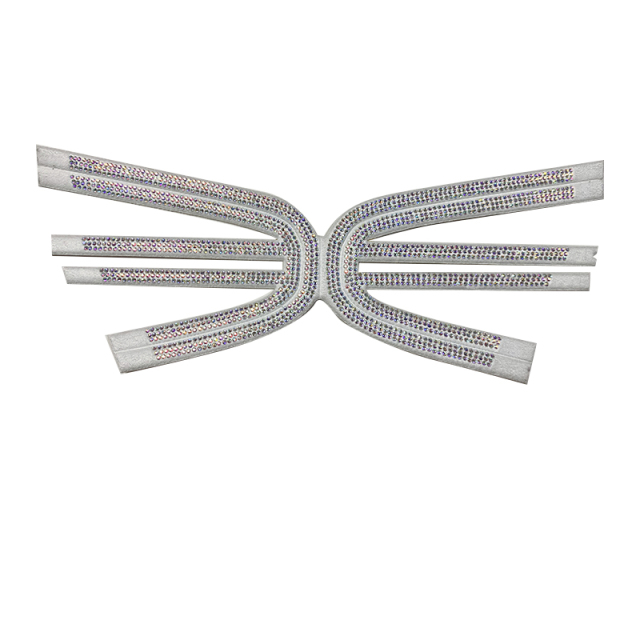 Custom vamp accessories PU chain back glue hot drill manual point drill female sandal face semi-finished accessories wholesale processing