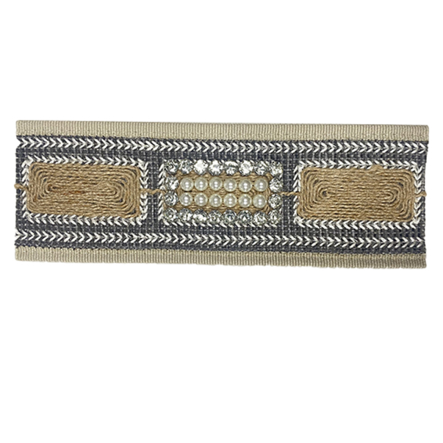 Custom new vamp accessories twine braided PU hand nailed beads female sandal face semi-finished accessories wholesale processing