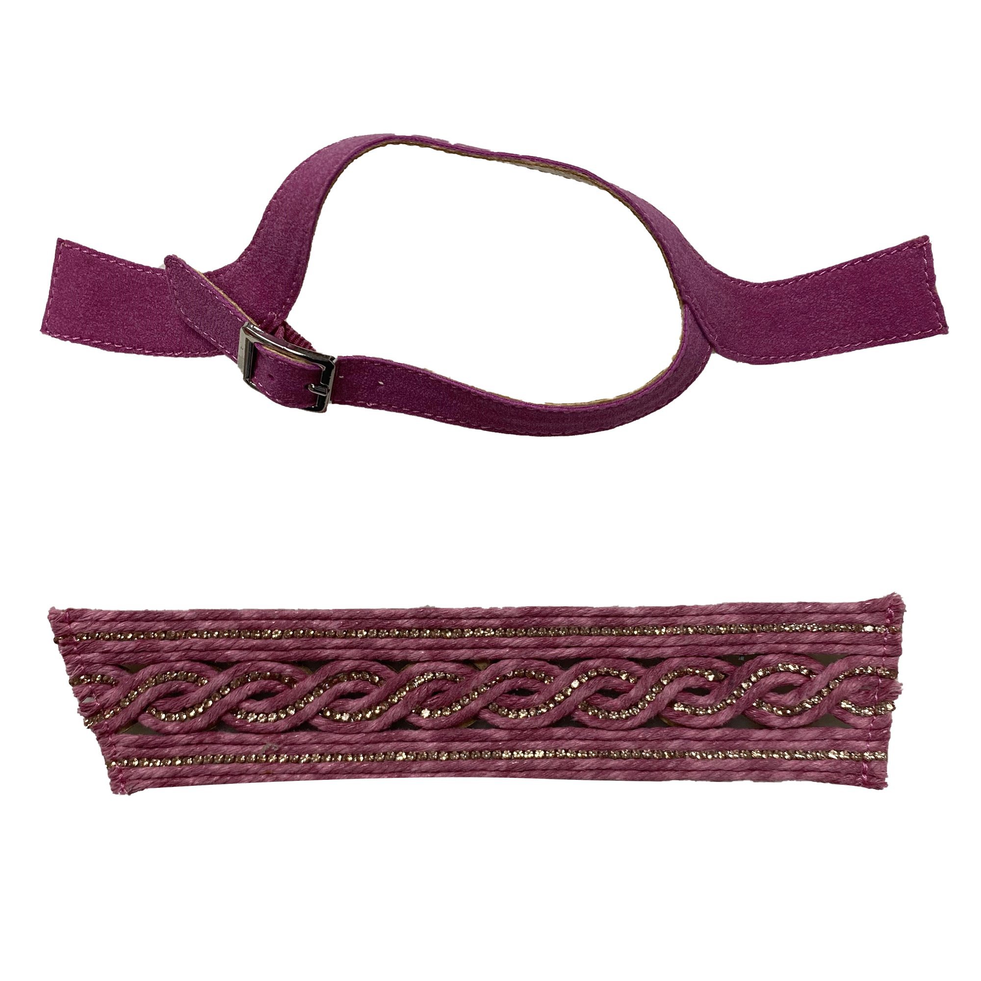 Custom vamp accessories embroidery rope embroidery weaving hand nailed beads female sandal face semi-finished accessories wholesale processing