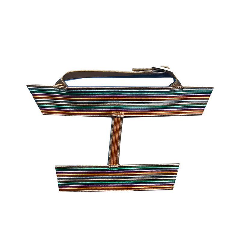 Custom new vamp accessories PP straw strand rope weaving hand nailed beads female sandal face semi-finished accessories wholesale processing