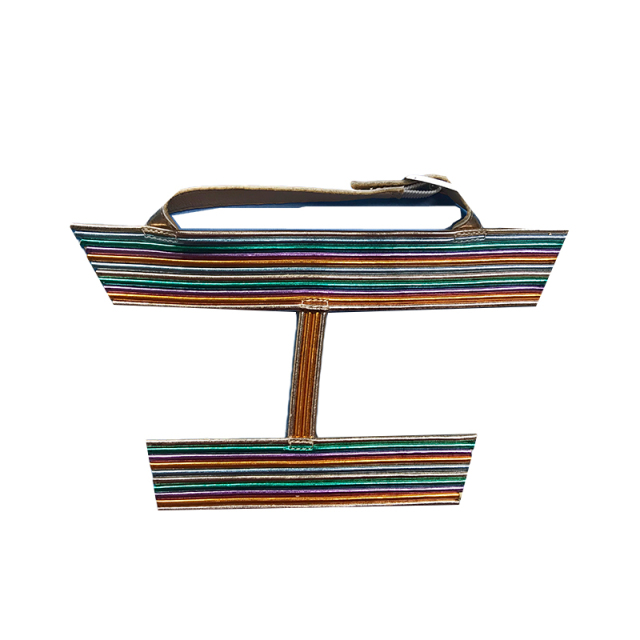 Custom new vamp accessories PP straw strand rope weaving hand nailed beads female sandal face semi-finished accessories wholesale processing