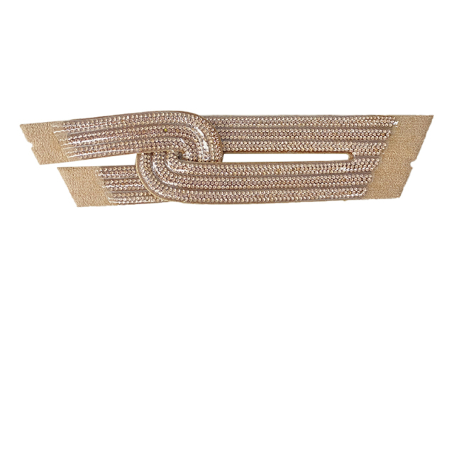 Customized shoes upper accessories PU paste chain backing hot diamond handmade point drill female sandals upper semi-finished jewelry wholesale processing