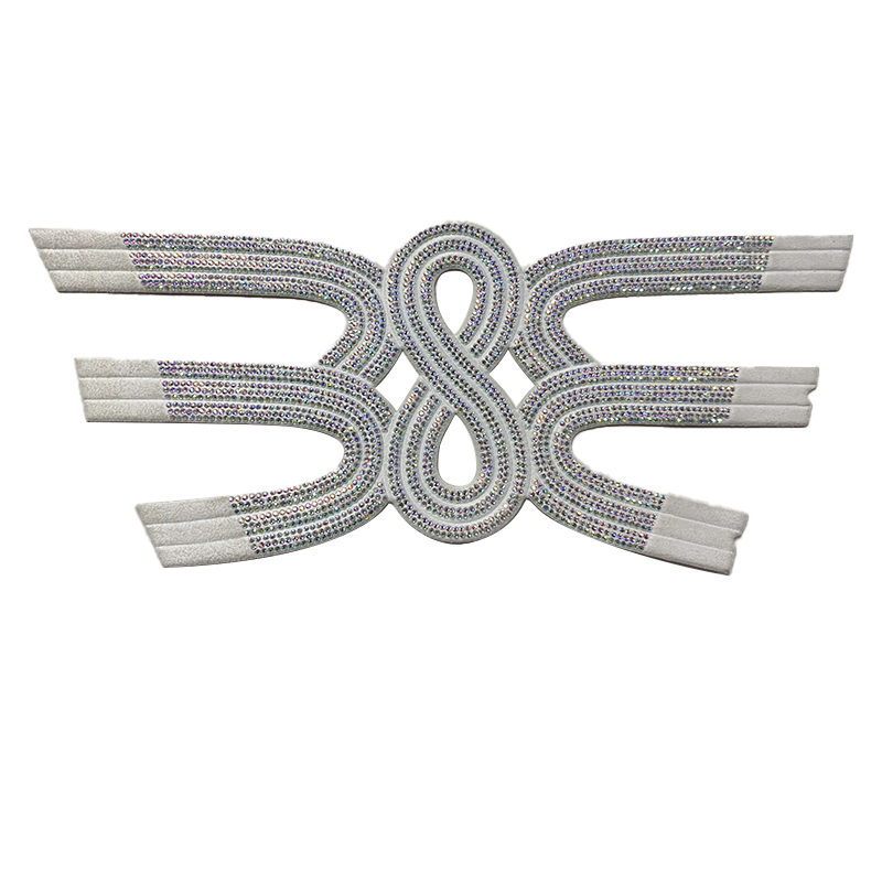 Customized shoes upper accessories PU paste chain backing hot diamond handmade point drill female sandals upper semi-finished jewelry wholesale processing