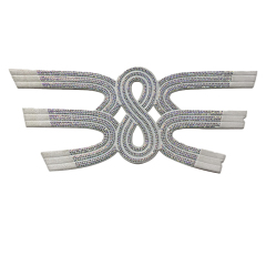 Customized shoes upper accessories PU paste chain backing hot diamond handmade point drill female sandals upper semi-finished jewelry wholesale processing