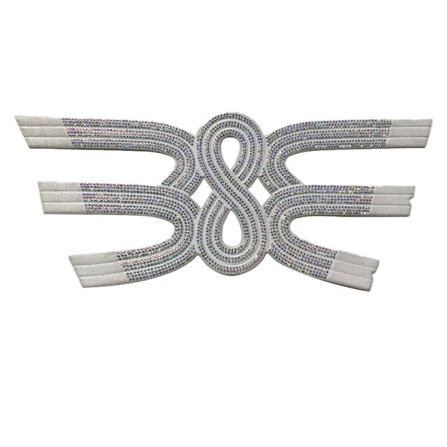 Customized shoes upper accessories PU paste chain backing hot diamond handmade point drill female sandals upper semi-finished jewelry wholesale processing