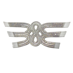 Customized shoes upper accessories PU paste chain backing hot diamond handmade point drill female sandals upper semi-finished jewelry wholesale processing