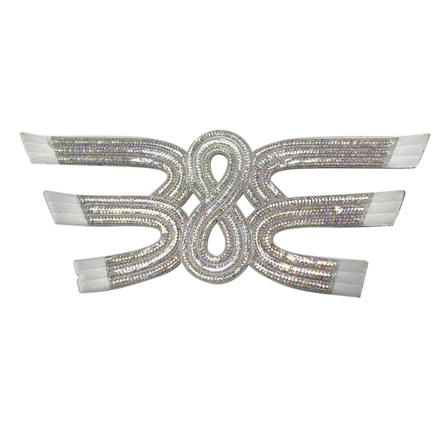 Customized shoes upper accessories PU paste chain backing hot diamond handmade point drill female sandals upper semi-finished jewelry wholesale processing