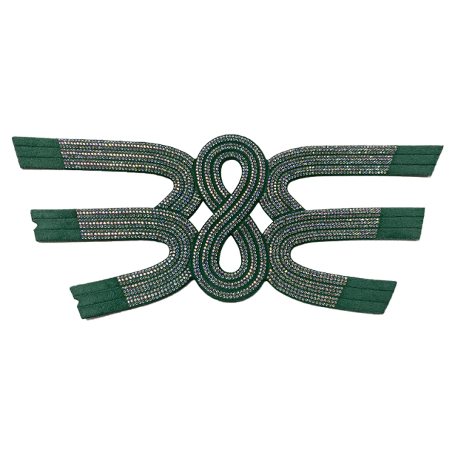 Customized shoes upper accessories PU paste chain backing hot diamond handmade point drill female sandals upper semi-finished jewelry wholesale processing