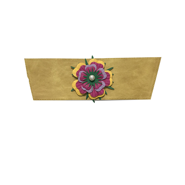 Custom vamp accessories PU laser impression painting color hand nail female sandal face semi-finished accessories wholesale processing