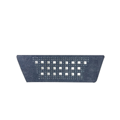 Custom vamp jewelry PU flannel laser hot drill hand nailed bead female sandal face semi-finished processing accessories wholesale