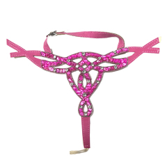 Custom vamp accessories PU chain back glue hot drill manual point drill female sandal face semi-finished accessories wholesale processing