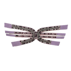 Custom vamp accessories PU laser back glue hot drill manual point drill female sandal face semi-finished accessories wholesale processing