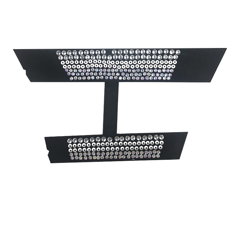 Custom vamp jewelry PU flannel laser hot drill hand nailed bead female sandal face semi-finished processing accessories wholesale