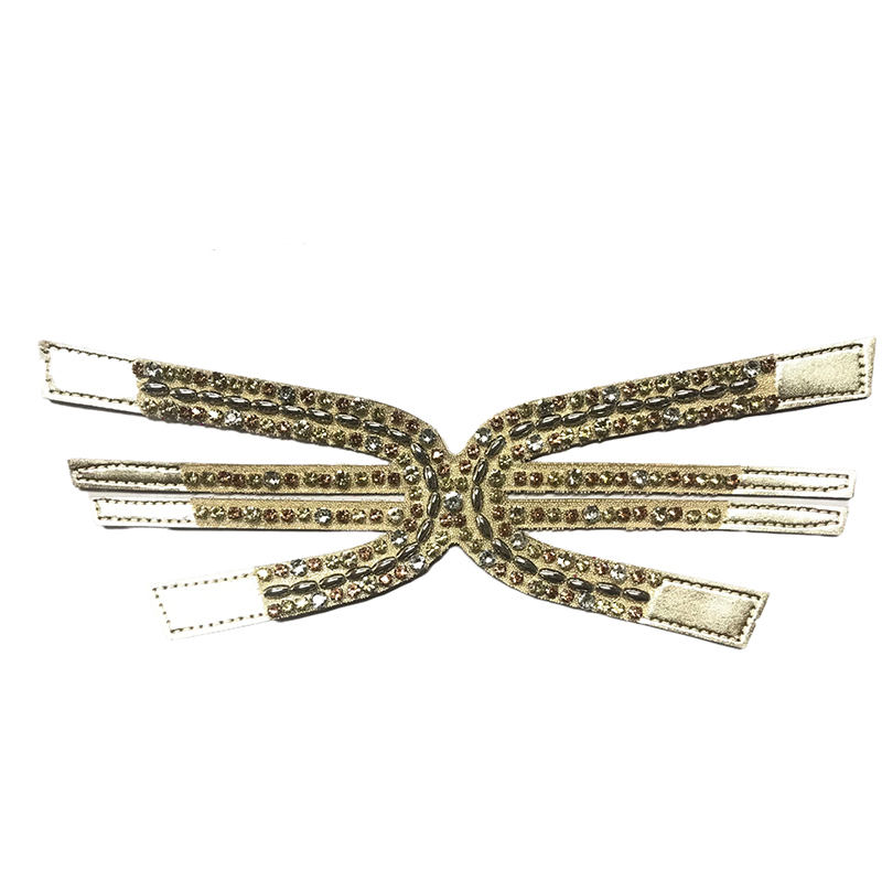 Custom vamp accessories PU laser back glue hot drill manual point drill female sandal face semi-finished accessories wholesale processing