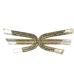 Custom vamp accessories PU laser back glue hot drill manual point drill female sandal face semi-finished accessories wholesale processing