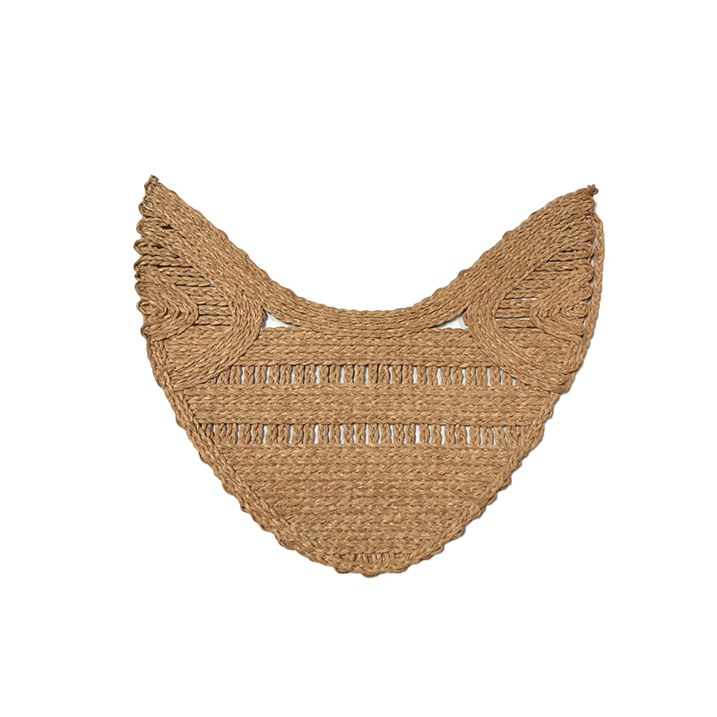 Custom new vamp accessories PP straw strand rope weaving hand nailed beads female sandal face semi-finished accessories wholesale processing