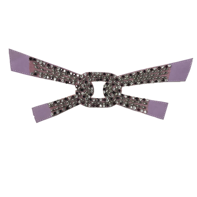 Custom vamp accessories PU laser back glue hot drill manual point drill female sandal face semi-finished accessories wholesale processing