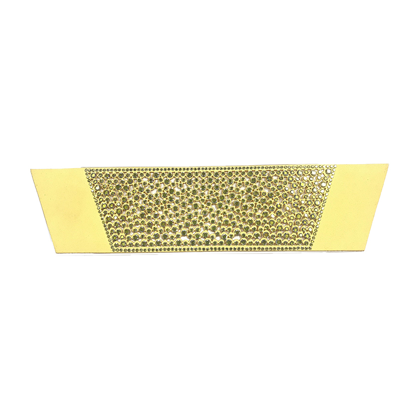 Custom vamp accessories PU flannelette laser hot drill hand nailed beads female sandal face semi-finished accessories wholesale processing