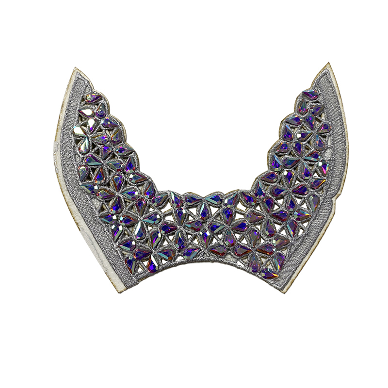 Custom vamp accessories PU flannelette laser hot drill hand nailed beads female sandal face semi-finished accessories wholesale processing