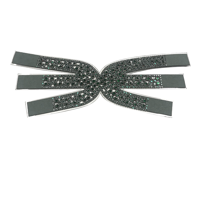 Custom vamp accessories PU flannelette laser hot drill hand nailed beads female sandal face semi-finished accessories wholesale processing