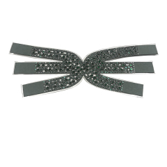 Custom vamp accessories PU flannelette laser hot drill hand nailed beads female sandal face semi-finished accessories wholesale processing