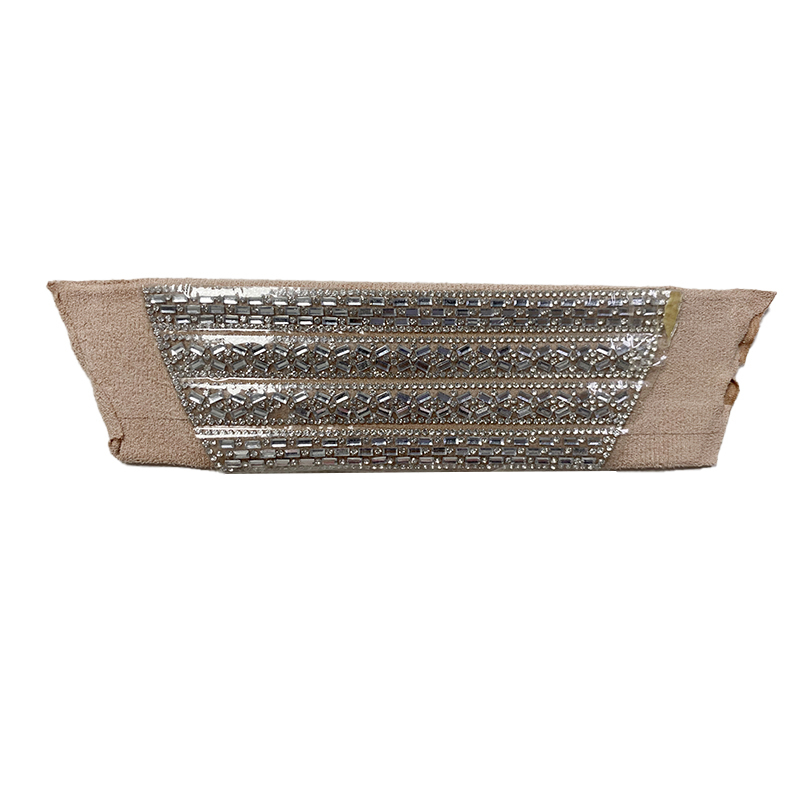 Custom vamp accessories PU chain back glue hot drill manual point drill female sandal face semi-finished accessories wholesale processing