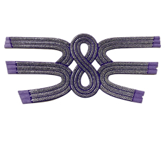 Custom vamp accessories PU chain back glue hot drill manual point drill female sandal face semi-finished accessories wholesale processing