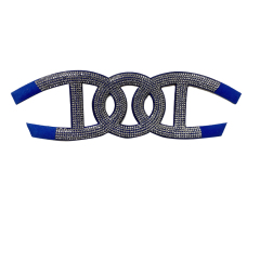 Custom vamp accessories PU chain back glue hot drill manual point drill female sandal face semi-finished accessories wholesale processing